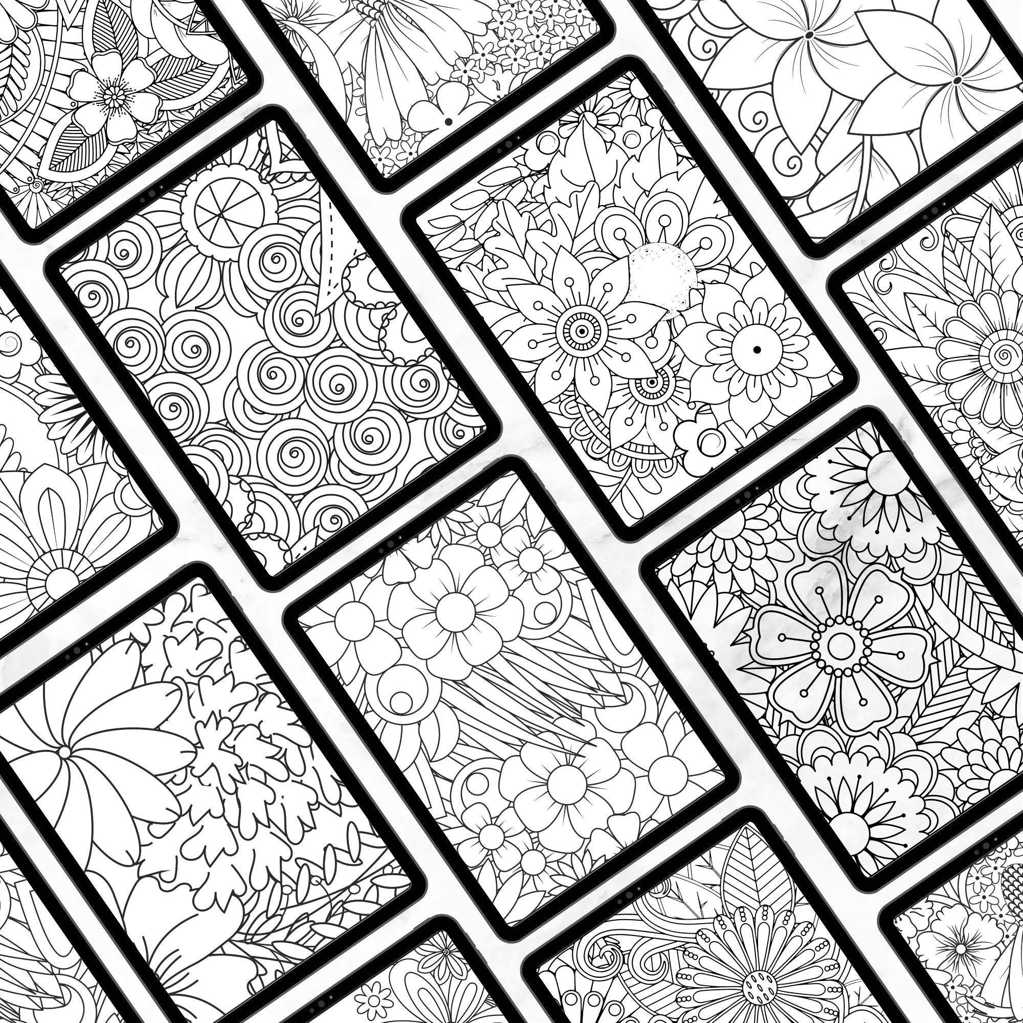 Ultimate Printable Bundle: 550 Bloom and Botanical Coloring Pages for ...