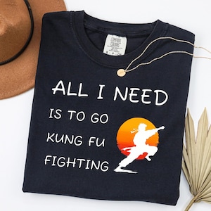 Camiseta de Kung Fu All I Need, camiseta engraçada de Kung Fu para lutador, presente para artes marciais, camiseta de karatê, camiseta unissex