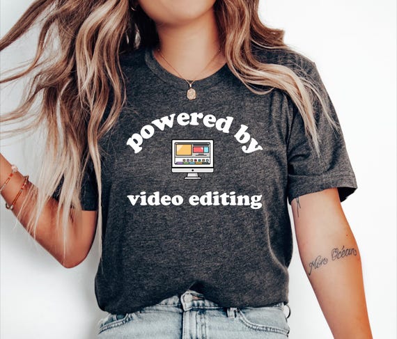 Powered by Video Editing T-shirt, Video Editor Shirt, Film Editor