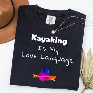 Camiseta &quot;Caiaque é Minha Linguagem de Amor&quot;, Presente para Caiaque, Top para Caiaque, Presente para Caiaque, Presente para Rafting, Top para Rafting, Camiseta para Canoa, Camiseta para Rafting