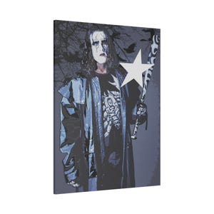 WCW Sting Canvas Wall Art, Horror Wall Decor, Gothic Artwork, Unique Home Decor, Gift for Movie Fans