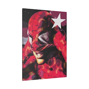 Spiderman Canvas Wall Art, Comic Home Decor, Superhero Room Decor, Gift for Kids, Birthday Art Print