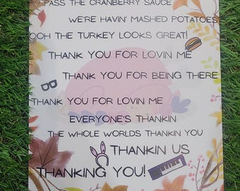 turkey song print