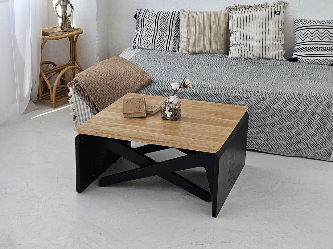 Handmade Oak Transformer Table: Adjustable Height Coffee Dining Table ...