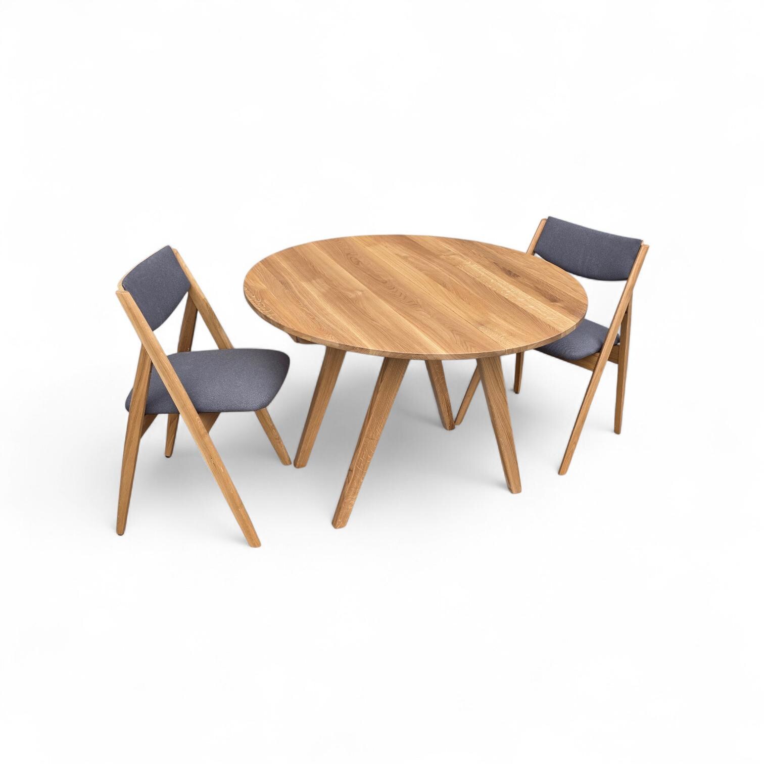 Adjustable Height Round Oak Table – Extendable Coffee to Dining ...