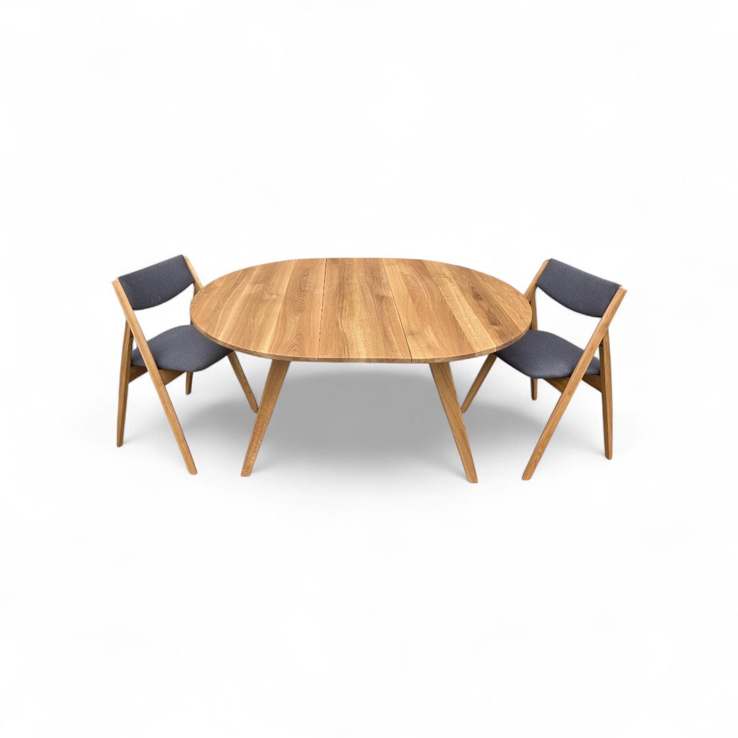 Adjustable Height Round Oak Table – Extendable Coffee to Dining ...