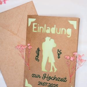 personalisierbare Einladungskarte, Glückwunschkarte Hochzeit, Danksagungskarte Hochzeit