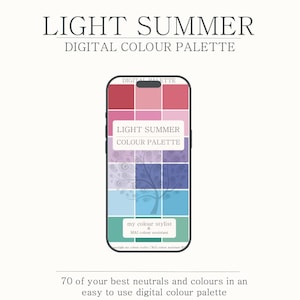 Digital colour palette - Light summer