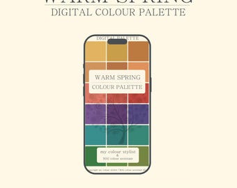 Warm Spring - Business Card Size Digital Color Palette - Etsy