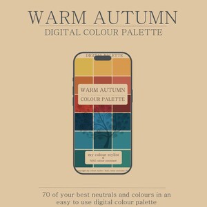 Digital colour palette - Warm autumn