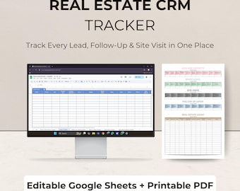 Real Estate CRM Tracker: Lead Management Google Sheets + PDF