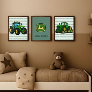 John Deere wall art, Boys wall art, John Deere printable, Tractor wall art, Green tractor, tractor nursery wall art, boys bedroom wall art