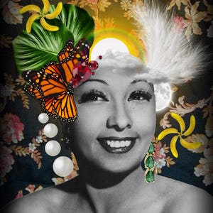 Afro-French Icon Collage – Josephine Baker Inspired Art Print