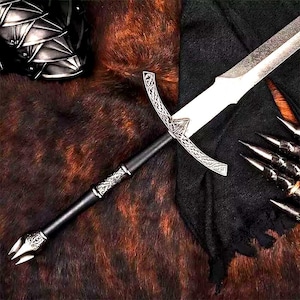 Handmade The Witch King of Angmar Sword, Lords Of The Rinng, LOTRs Replica Gift for Fans, Full tang Medieval historical sword, birthday Gift