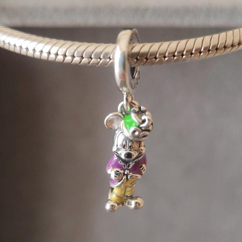 Disney Gentleman Mickey Dangle Charm fits Pandora Bracelets,Handmade Jewelry,Fashion Jewelry Gift For Her 925 Silver Charm Jewelry