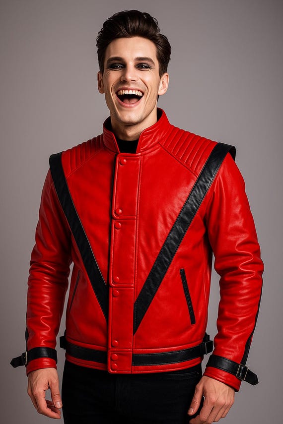 Kids Michael Jackson Thriller Jacket: Red Faux Leather Costume - Etsy