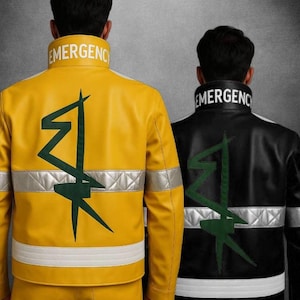 Handmade Customize David Martinez Inspired Cyberpunk Yellow Leather Jacket – Real Leather, Gaming Cosplay Style