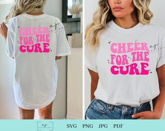 Cheer For The Cure SVG PNG, Breast Cancer Awareness (digitale bestanden)