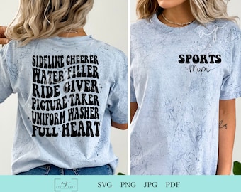 Sports Mom SVG PNG, Baseball, Soccer, Basketball (Digital Download)