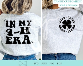 In My 4-H Era SVG PNG, 4H Club Clover Design (Digital Download)