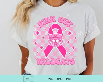Wildcats Pink Out, Breast Cancer Awareness, sublimatieontwerp (PNG, pdf, JPG)
