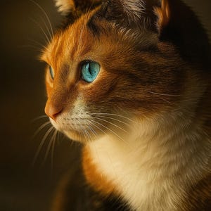 Realistic Cat Wall Art – Digital Download – Cute Pet – Printable Pet Portrait – Blue-Eyed Cat Photography – Kitten Poster – Feline Art Print