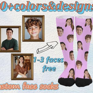 Custom Face Socks, Personalized Funny Socks with Face, Customize socks with text,Funny Faces on Socks,Personalized Socks,Picture Socks Gift