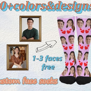 Custom Face Socks, Personalized Funny Socks with Face, Customize socks with text,Funny Faces on Socks,Personalized Socks,Picture Socks Gift
