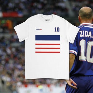 France 98 T-shirt | Vintage French national team | Zidane tribute | Retro football shirt | 1998 World Cup | Zizou number 10