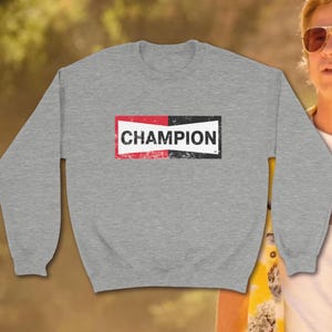 Vintage Champion Sweatshirt | Brad Pitt 70s Cinema Style | Cliff Booth Streetwear Pop Culture | Men's Gift Idea | Once Upon a Time in Hollywood