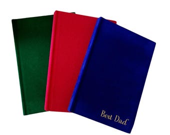 Luxury Velvet Notebook – Personalised Journal, Custom Diary or Writing Book Gift