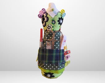 Sewing Kit with Mannequin Pin Doll – Beginner DIY Craft Set for Kids & Adults, Handmade Sewing Supplies