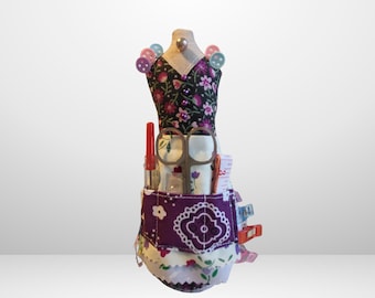 Sewing Kit with Mannequin Pin Doll – Beginner DIY Craft Set for Kids & Adults, Handmade Sewing Supplies