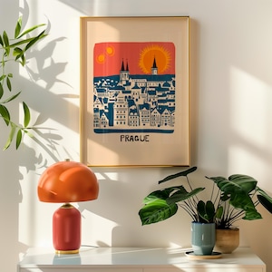 Prague - Czech City Travel Print - Czech Republic Wall Art Poster