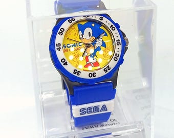 Reloj vintage de Sonic The Hedgehog de los 90 / Coleccionable de SEGA Genesis - Nuevo con embalaje original