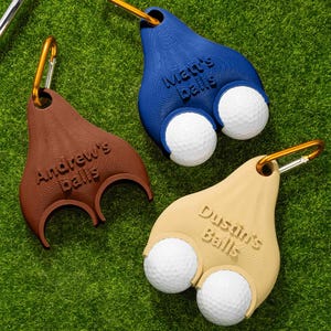 Personalized Golf Ball Holder | Funny 3D Printed Clip with Custom Name | Sports Gift for Golfers, Birthday, Christmas, Father‘s Day