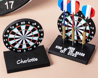 Personalisierter Name 3D Gedruckt Trophy Design Darts Halter Multicolor Ständer für 3 Darts, Home Decor, Geburtstag / Jubiläumsgeschenk für Dart Spieler