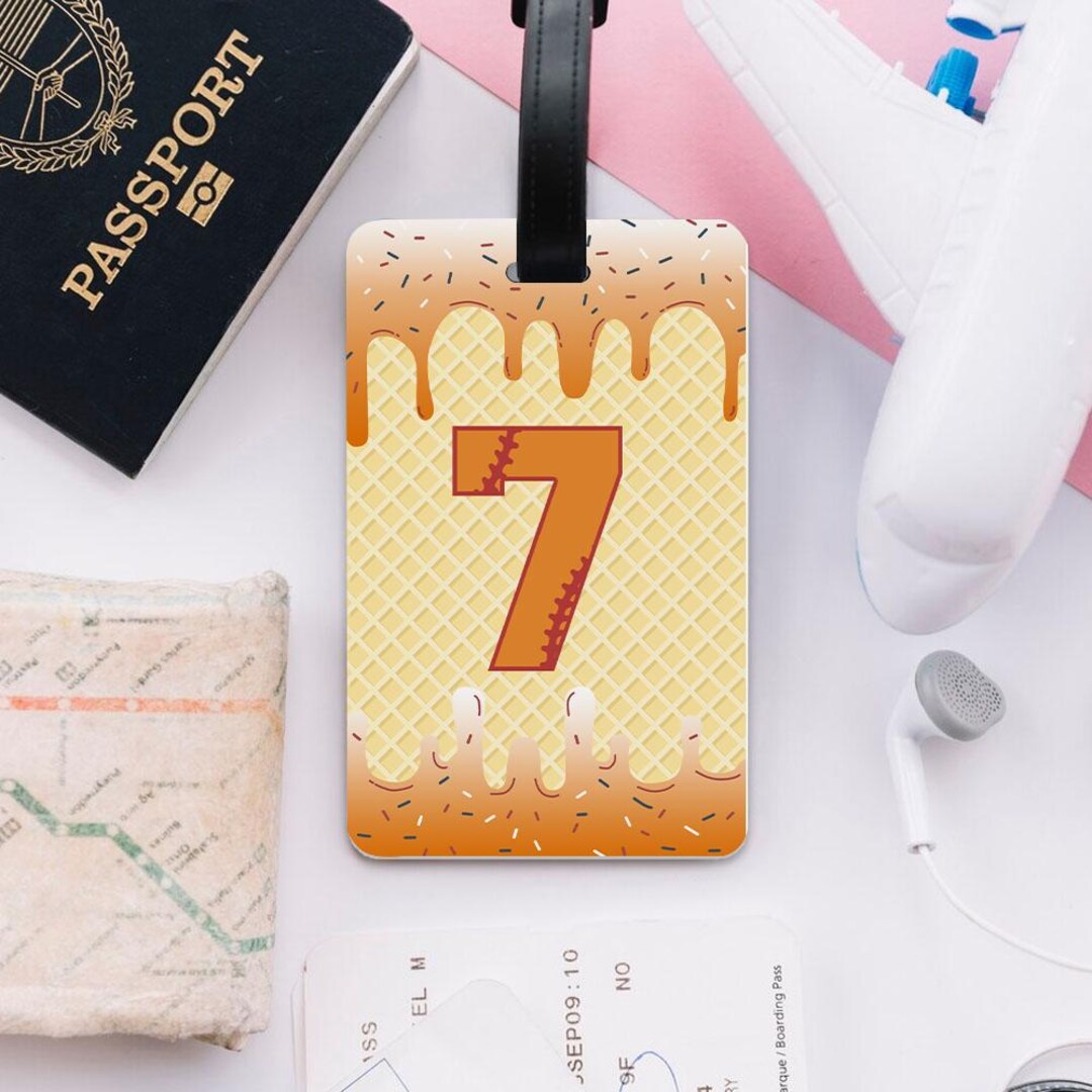 Personalised Melting Ice Cream Traveling Luggage Tag Custom