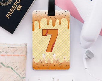 Personalised Melting Ice Cream Traveling Luggage Tag Custom