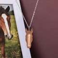Custom Horse Memorial Necklace | Horse horse-face birthmark Silhouette | Equestrian Keepsake Gift for Horse Lover/Owner product logo