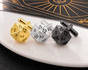 Custom  Cufflinks, Custom Initial Cufflinks For Men, Personalised Cufflinks Wedding for Groom, Dice Cufflinks