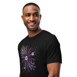 Patriottische zomer, uniseks T-shirt, volleybalshirt, beachvolleybal, volleybalspeler, VS, 4 juli, Onafhankelijkheidsdag