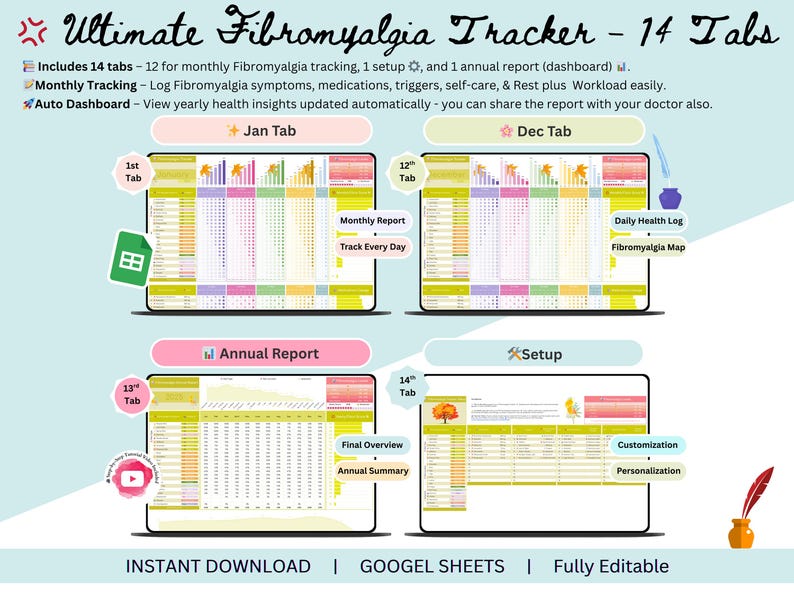 Fibromyalgia Planner - symptom tracker - Fibromyalgia tracker - Fibromyalgia - chronic illness - chronic pain - chronic pain tracker - fibro - chronic illness log - medicine tracker - Trigger tracker - headache tracker - medicine organizer - medication tracker - daily mood tracker - mood tracker - pain tracker - fibromyalgia pain - fibromyalgia warrior - fibromyalgia awareness - fibromyalgia gift - fibromyalgia diary - chronic illness log - Trigger tracker - medicine tracker - symptoms tracker