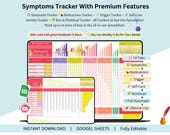 symptom tracker - symptom tracker monthly - symptom tracker google sheets - adhd symptom tracker - pmdd symptom tracker - chronic illness