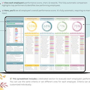 Performance Evaluation Spreadsheet - performance review template - performance review - employee recognition - performance tracker - HR- employee of the month- employee review form - employee appreciation - employee performance - employee review - employee review form - human resources - hr templates - hr forms - employee award - employee management - hr template - hr spreadsheet - hr tracker - hr documents - hr template - hr management - hr template bundle - employee tracker