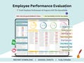Performance Evaluation Spreadsheet - performance review template - performance review - employee recognition - performance tracker - HR product logo