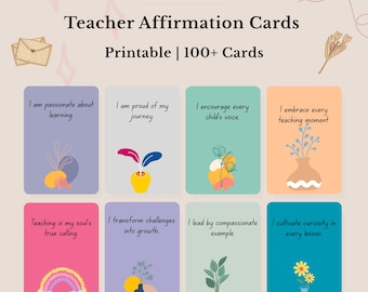 Teacher Affirmation - teacher affirmation gifts - teacher affirmation cards - teacher cards - teacher affirmations - cards for teachers