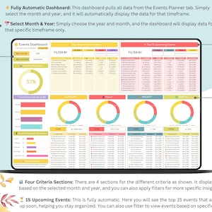Event Tracker Form Events Planner - Events Calendar - Events Calendar Google Sheets ...