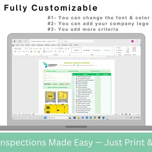 Generator Inspection Checklist - Generator Checklist - Power Generator ...