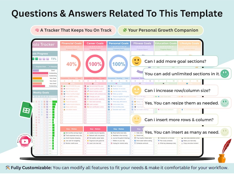 Smart Goal Tracker - goals tracker - goals tracker google sheets - goals spreadsheet - smart goals template - goal spreadsheet - Goal Setting - goals planner - goals tracker excel - goals sheet - smart goals - quarterly goals - monthly goals - yearly goals - fitness goals - personal goals - weekly goal tracker - savings goal tracker - life goal planner - goal action plan - goal tracker - goals planner - smart goals - monthly goals - quarterly goals - goals planner - goal planner - business goals